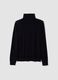 Navy blue pure merino wool turtleneck jumper, regular fit_2