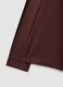 Brown stretch viscose top with high neck, regular fit_2