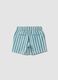 Blue striped pure cotton straight-fit shorts for baby boys_1