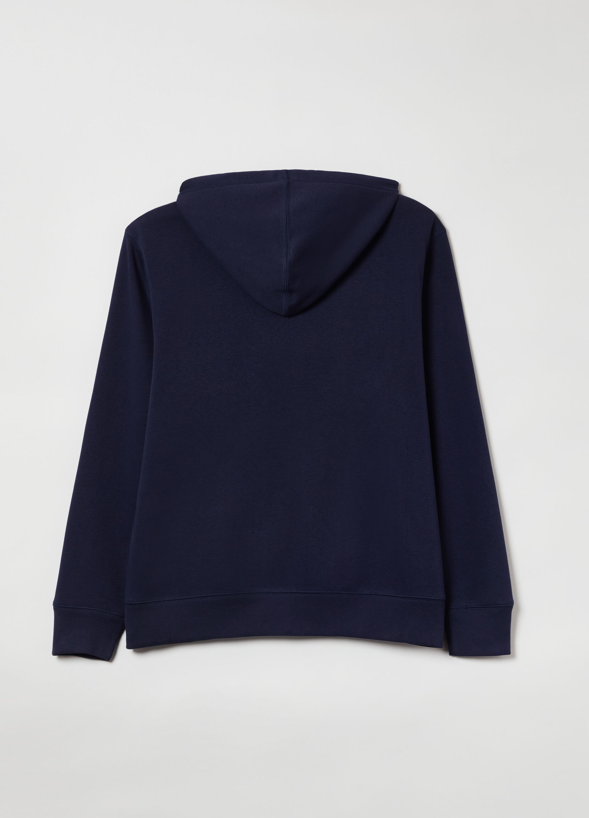 Full-zip fleece sweatshirt with logo embroidery
