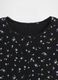 Long-sleeved black cotton shirt with floral print_3