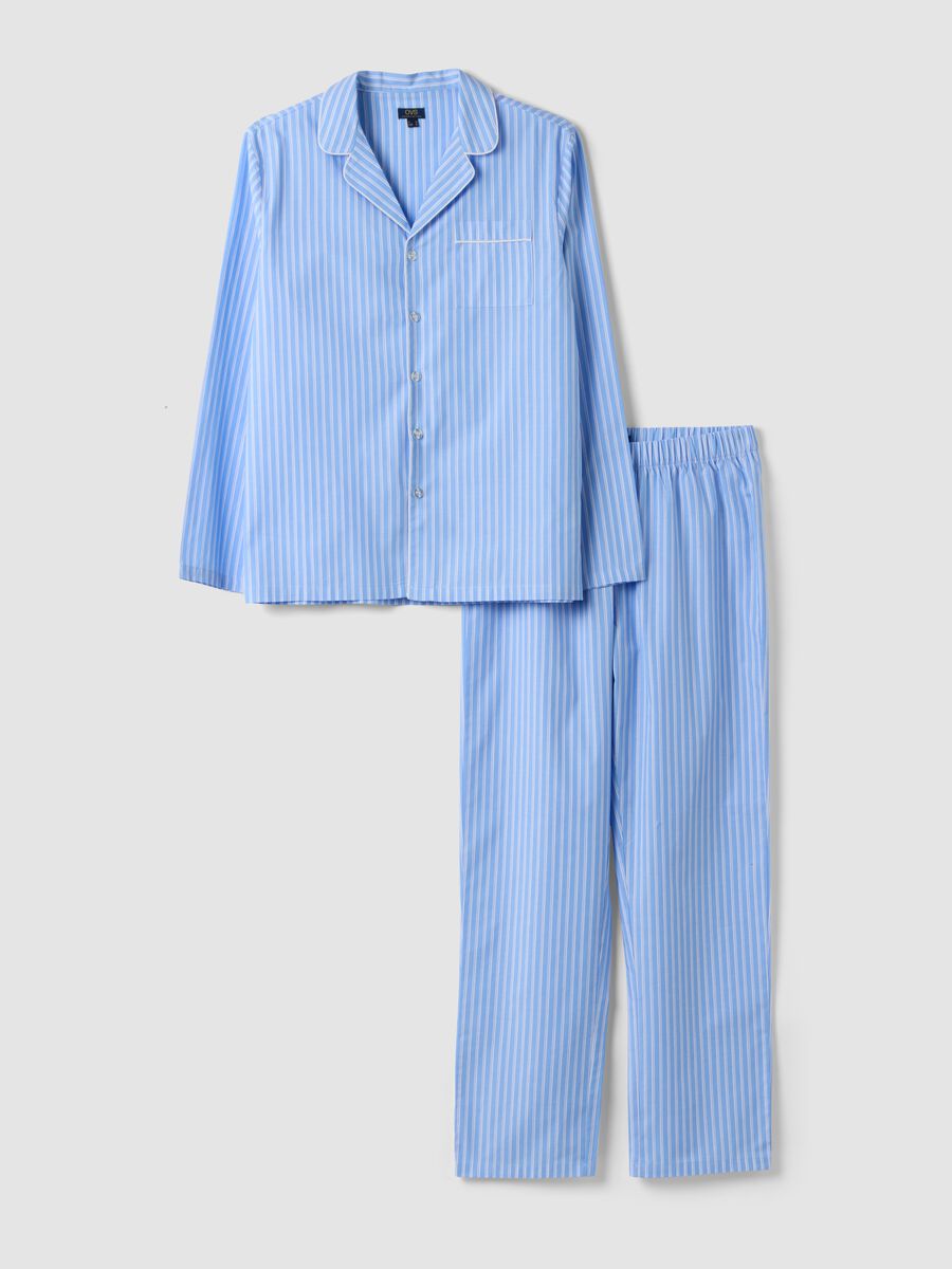 Blue striped organic cotton pyjamas_4