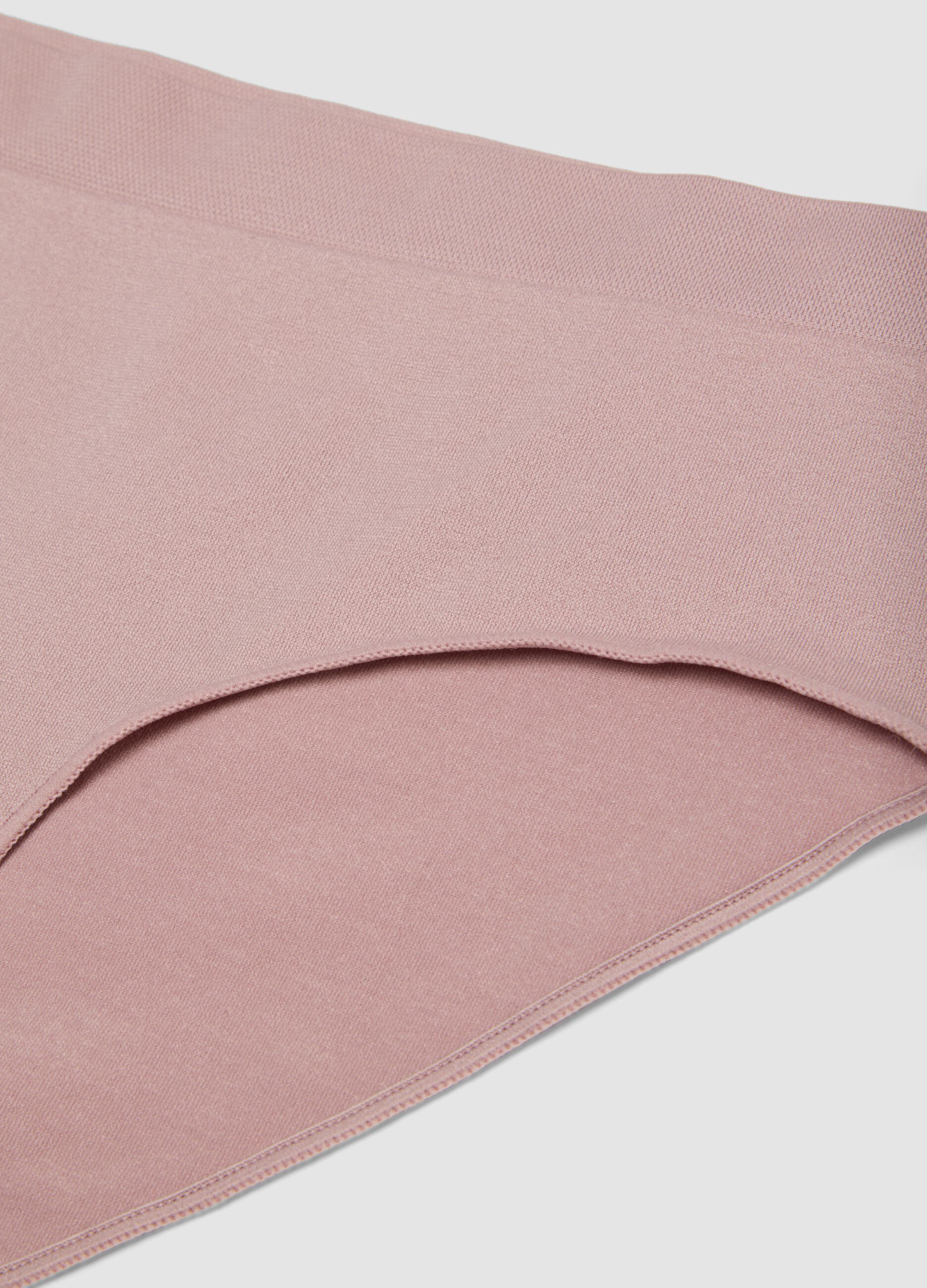 Pink stretch microfibre briefs
