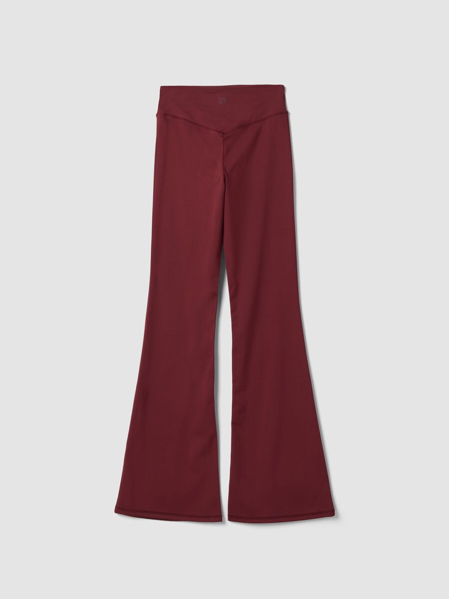 Red flared leggings in breathable stretch fabric ALTAVIA STUDIO_5