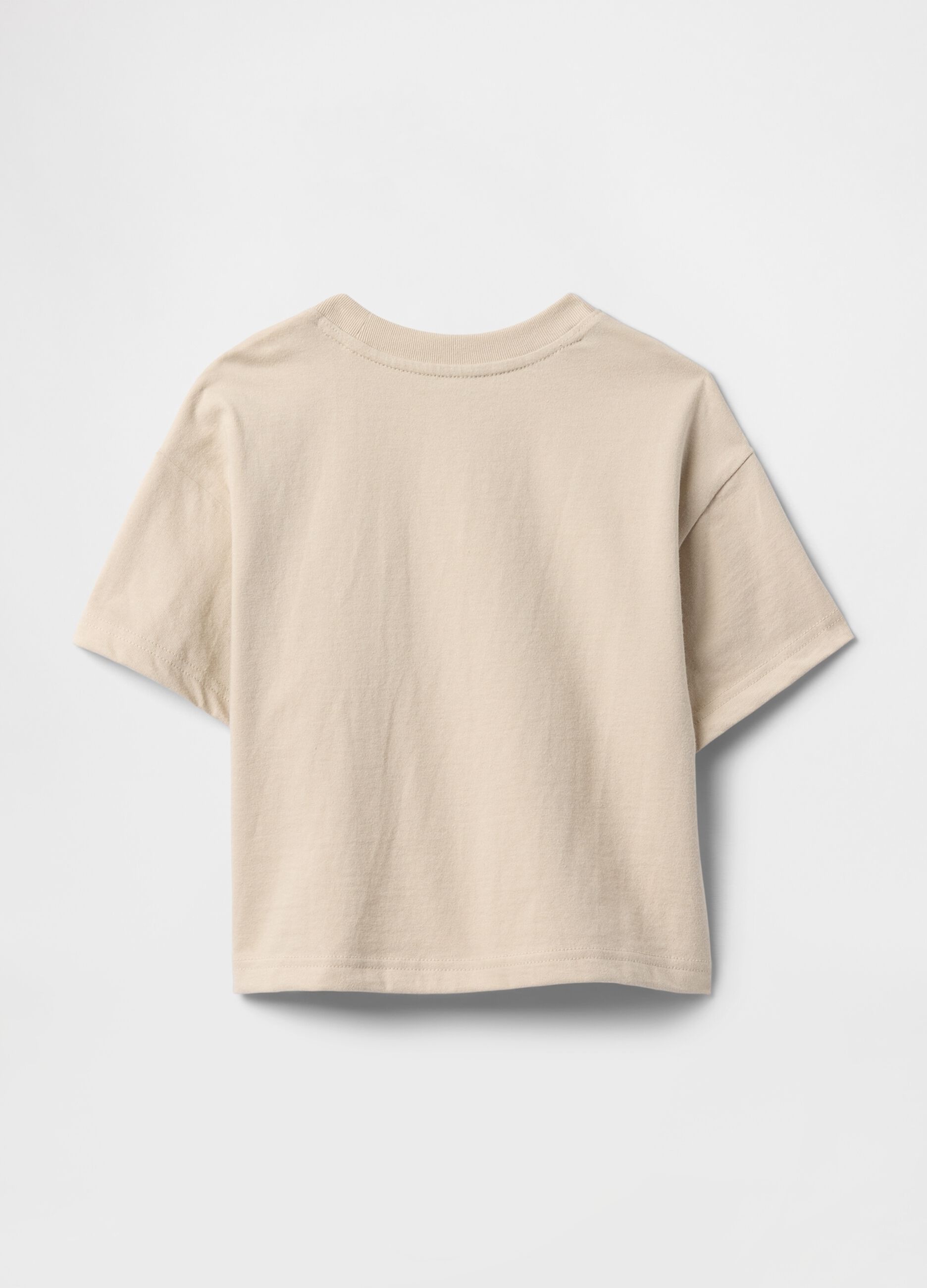 Kids' beige pure cotton T-shirt