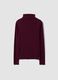 Purple lyocell and stretch wool mock-neck T-shirt, regular fit_4