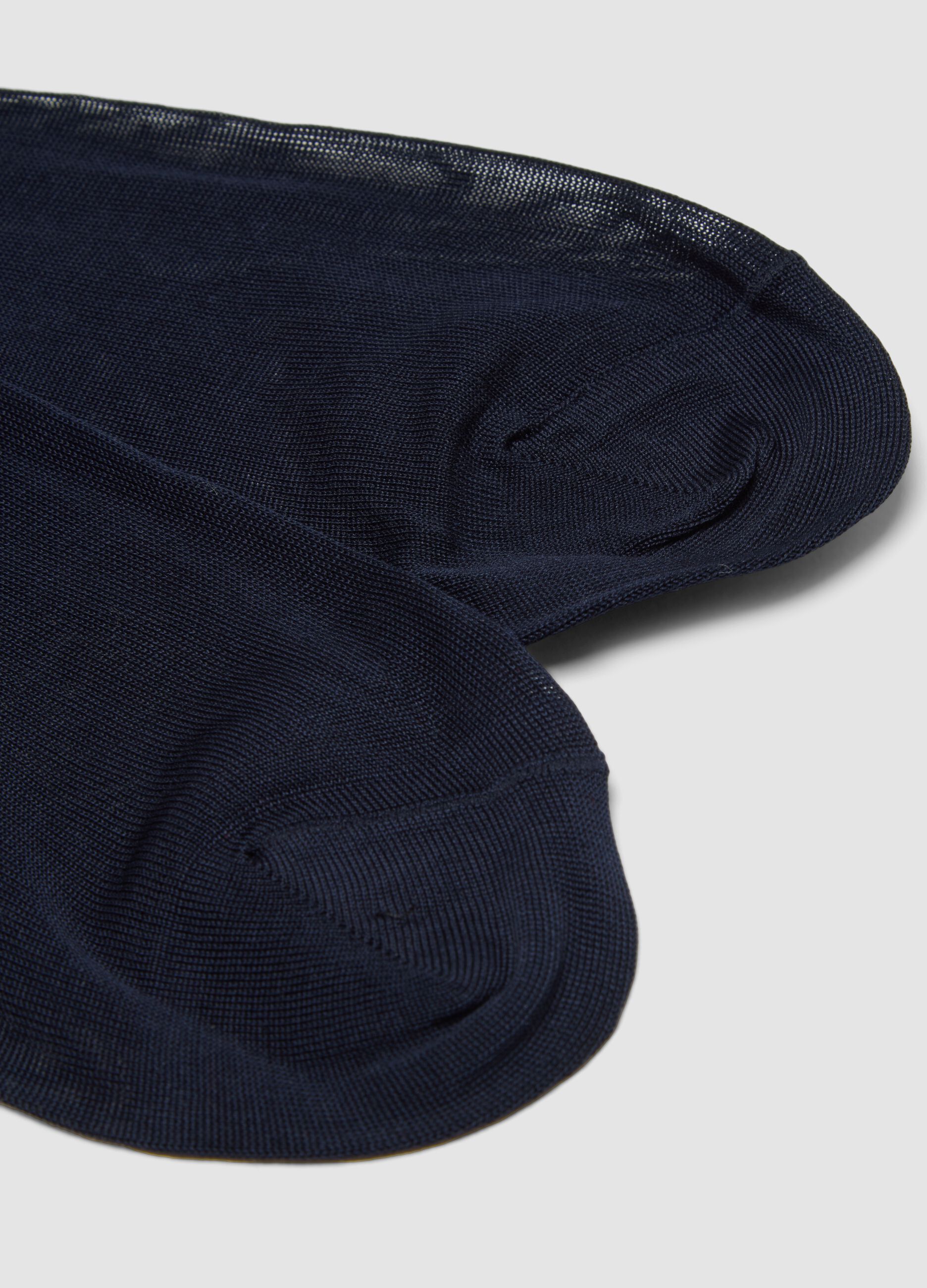 Blue long socks in pure cotton