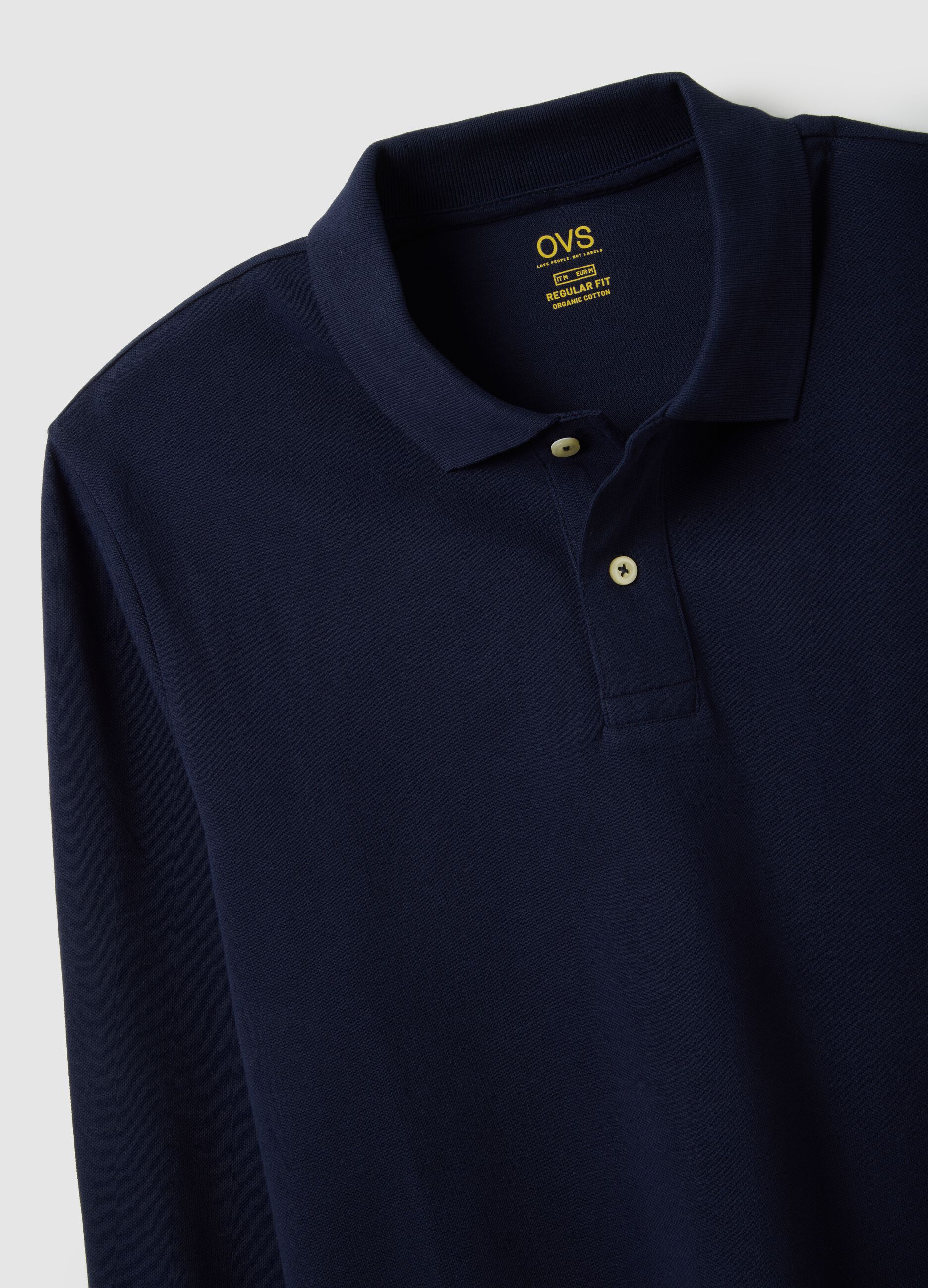 Men's Regular Fit Blue Cotton Polo Shirt