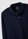 Men's Regular Fit Blue Cotton Polo Shirt_5