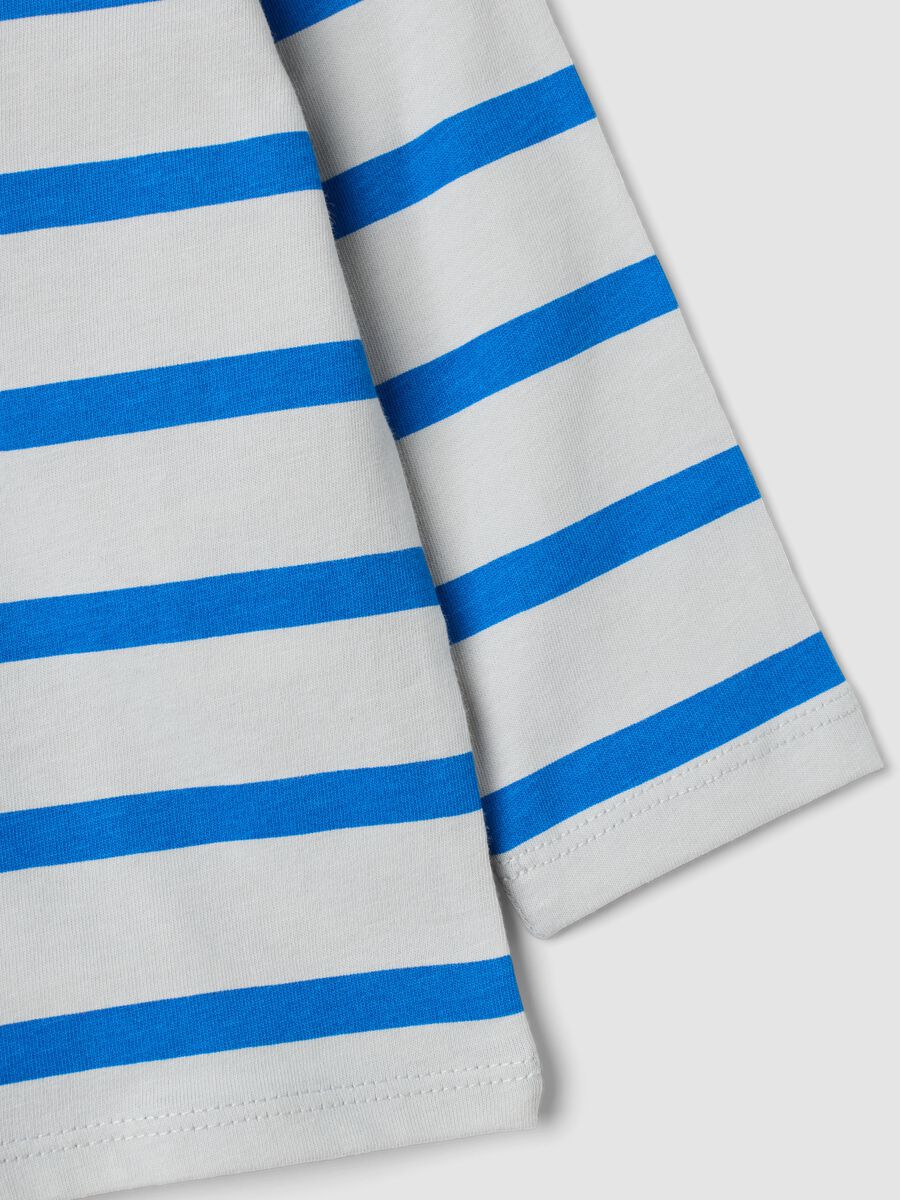 Oversized Multicolour Striped Organic Cotton T-Shirt for Baby Boy_3