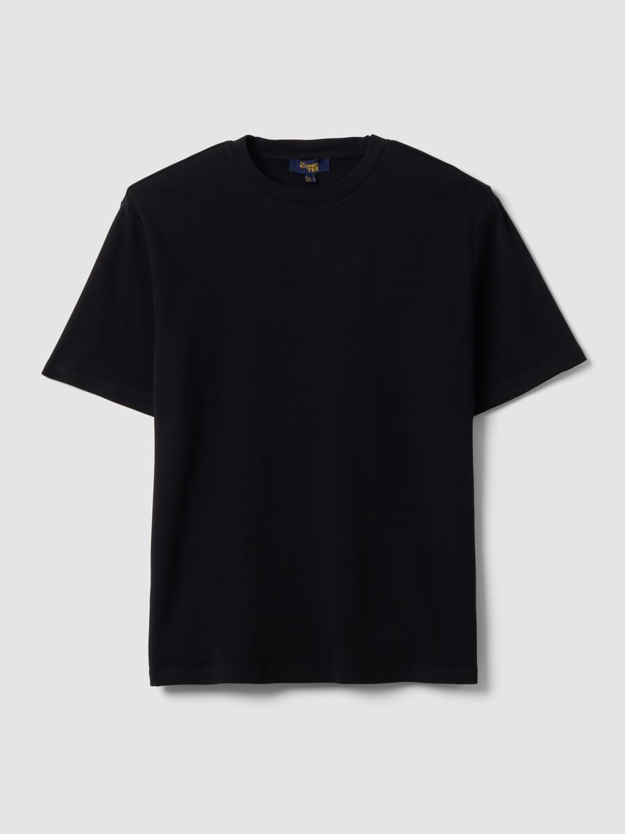 Black The Iconic Tee T-shirt in pure cotton, short sleeves, relaxed fit_4