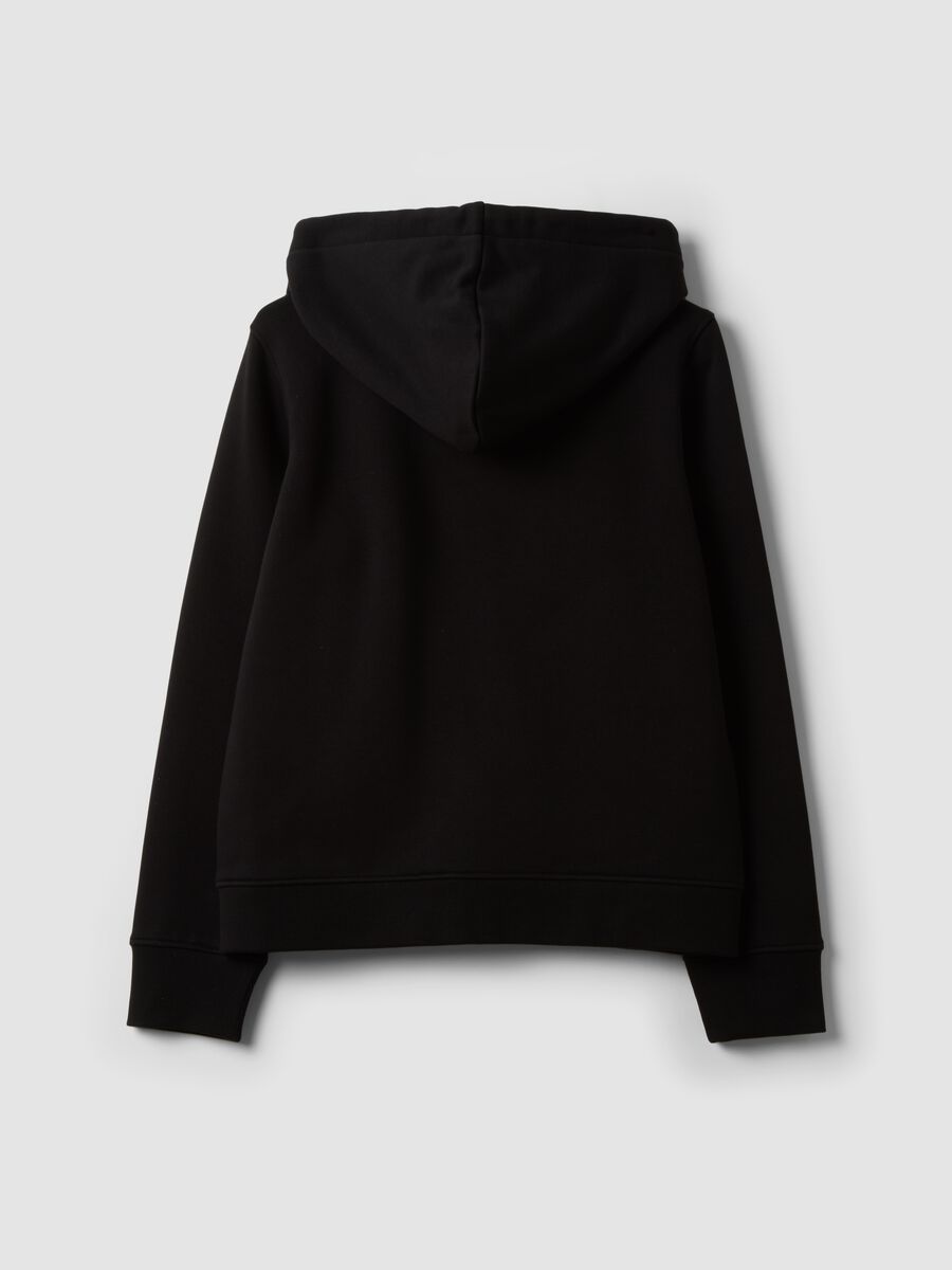 Black cotton-blend regular-fit hoodie_6