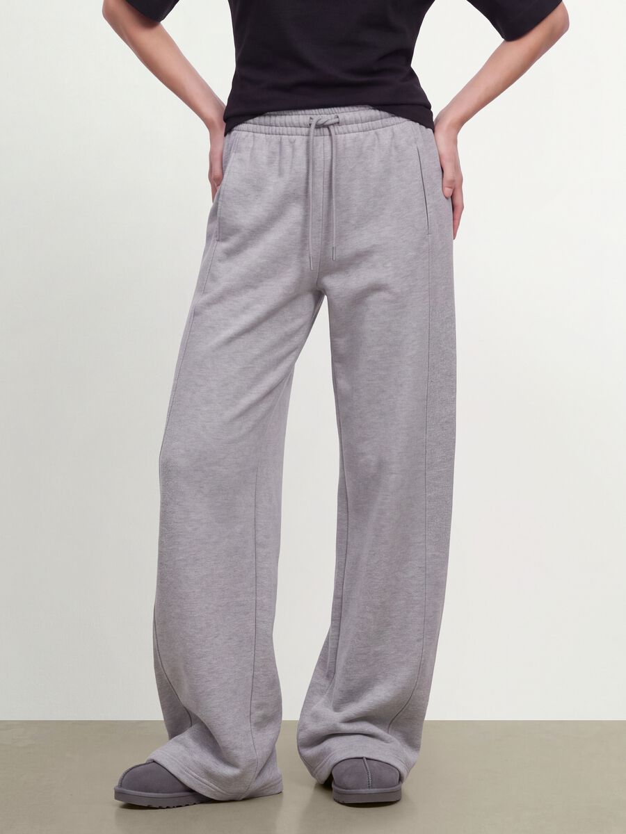 Jogger grigi in misto cotone barrel fit_1