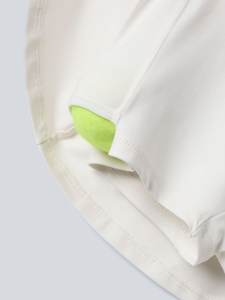 ALTAVIA COURT white performance skirt in stretch technical fabric_5