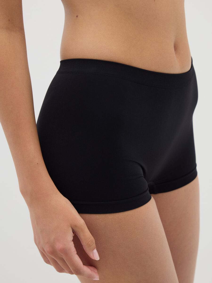 Stretch Fabric Black Culottes_3