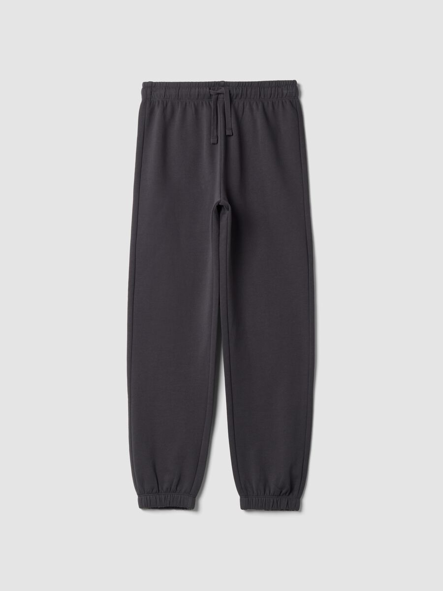 Jogger grigi in puro cotone organico relaxed fit_0