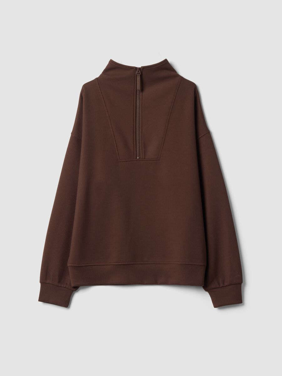 Brown stretch modal crew-neck sweatshirt ALTAVIA STUDIO_4