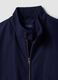 Navy padded jacket, regular fit, with zip and high neck_2