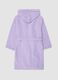 Purple organic cotton hooded bathrobe for girls_1