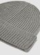 Berretto grigio in misto cotone a coste_1