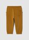 Pantaloni jogger marroni in puro cotone_2