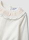 White baby girl bodysuit with pure organic cotton collar_2