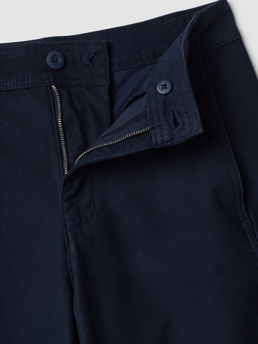 Blue The Iconic Pants in stretchy cotton-blend, barrel fit_1