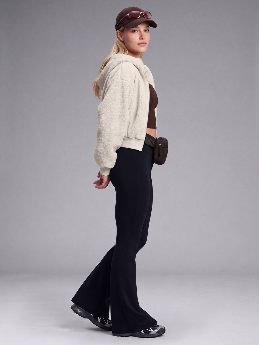 Black flared leggings in stretch fabric &ndash; ALTAVIA STUDIO_3