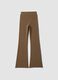 Brown flared viscose stretch jersey leggings_2