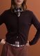 Brown pure wool crew-neck cardigan_2