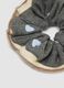 Grey scrunchie with light-blue hearts_2
