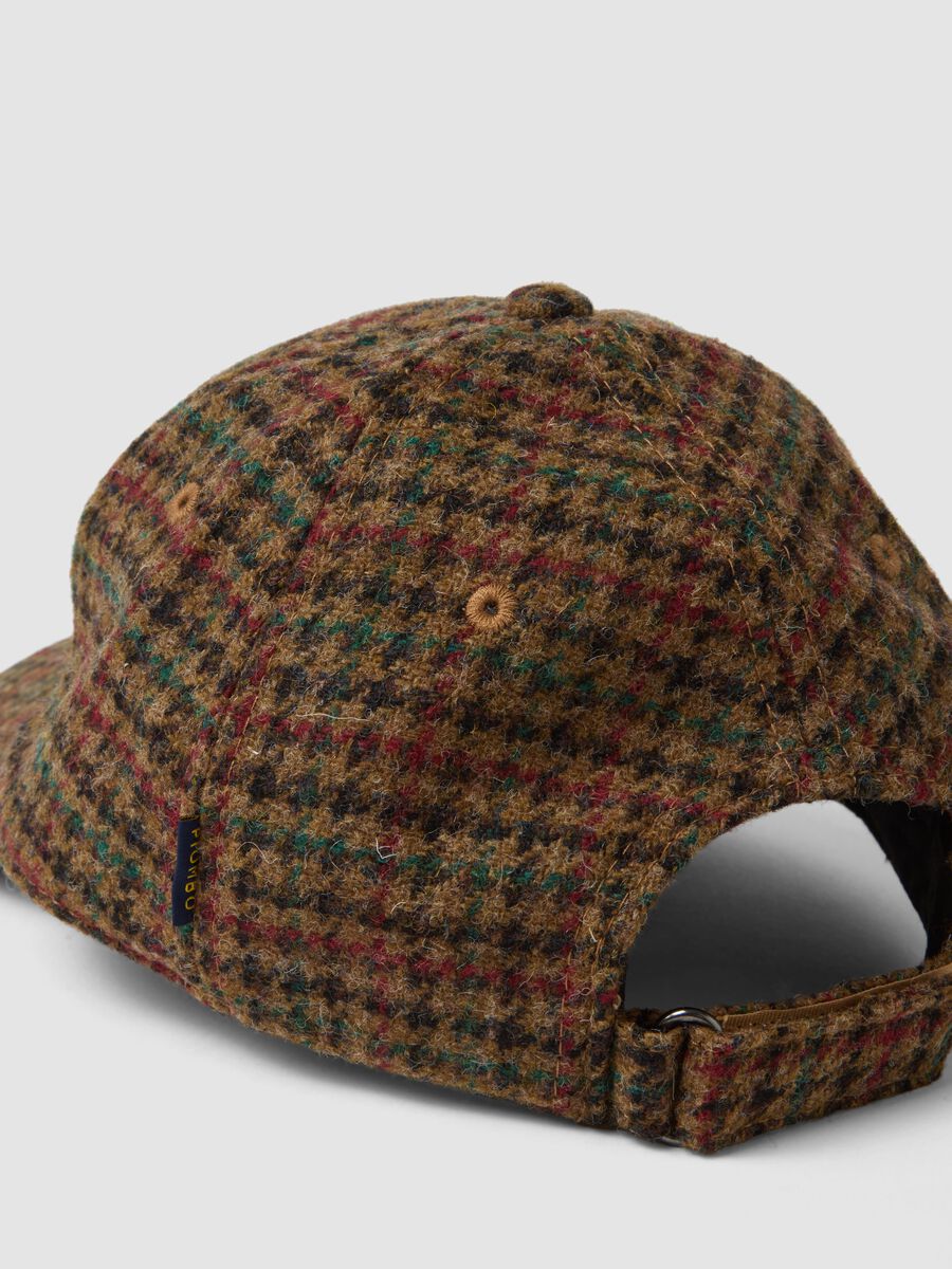 Brown wool-blend checked cap_2