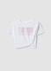 White stretch-cotton T-shirt with rhinestones_0