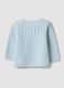 Sky blue pure organic cotton knitted baby cardigan_1