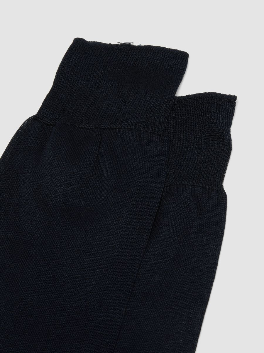 Blue short socks in pure cotton_1