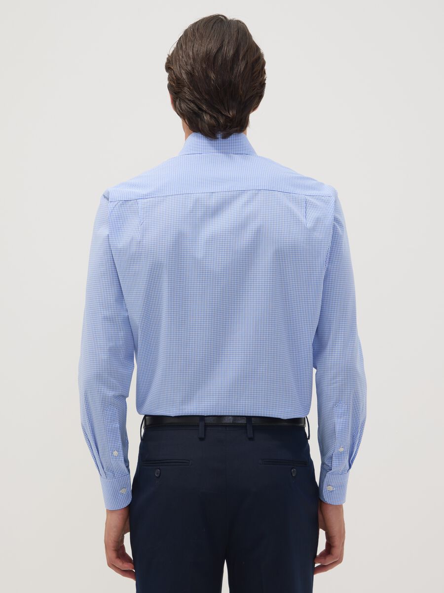 Light blue cotton-blend shirt with button-down collar, easy-iron, regular fit_3