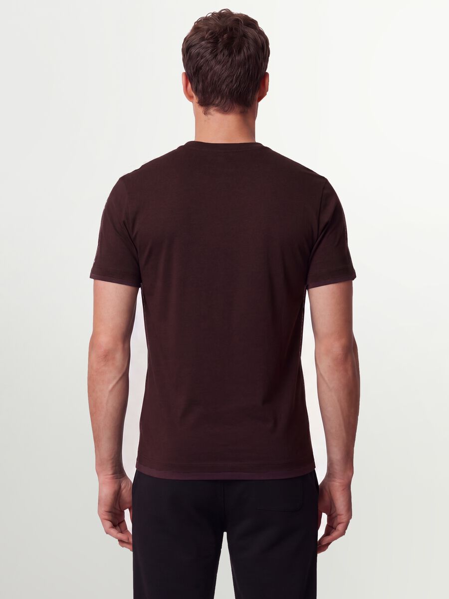 Brown organic cotton slim-fit short-sleeve T-shirt_3