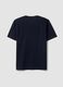 Blue pure cotton jersey T-shirt with crew neck, relaxed fit_2