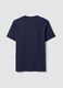 Blue pure cotton crew-neck T-shirt, regular fit_6