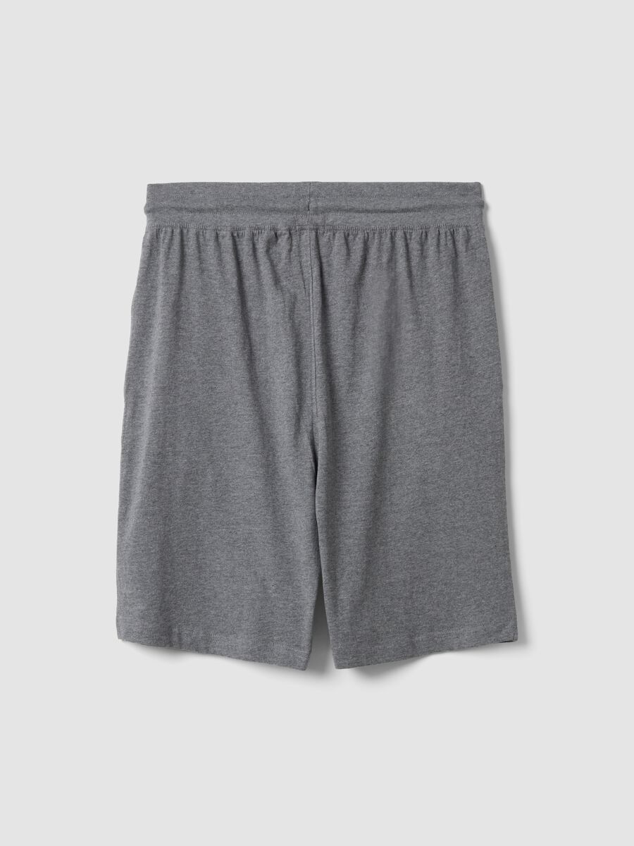 Grey organic cotton pyjama shorts_5
