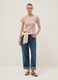 Fitted short-sleeve stretch cotton pink t-shirt_1