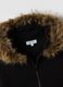 Felpa nera in tessuto elasticizzato con girocollo relaxed fit_1