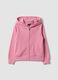 Girls&rsquo; pink organic cotton hooded sweatshirt_0