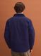 Blue pure cotton regular-fit shacket with zip_3