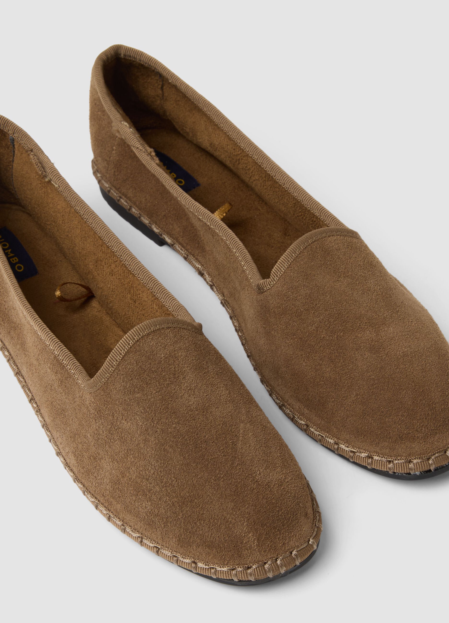 Brown genuine suede leather furlane