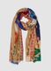 Multicoloured pure viscose patterned scarf_0
