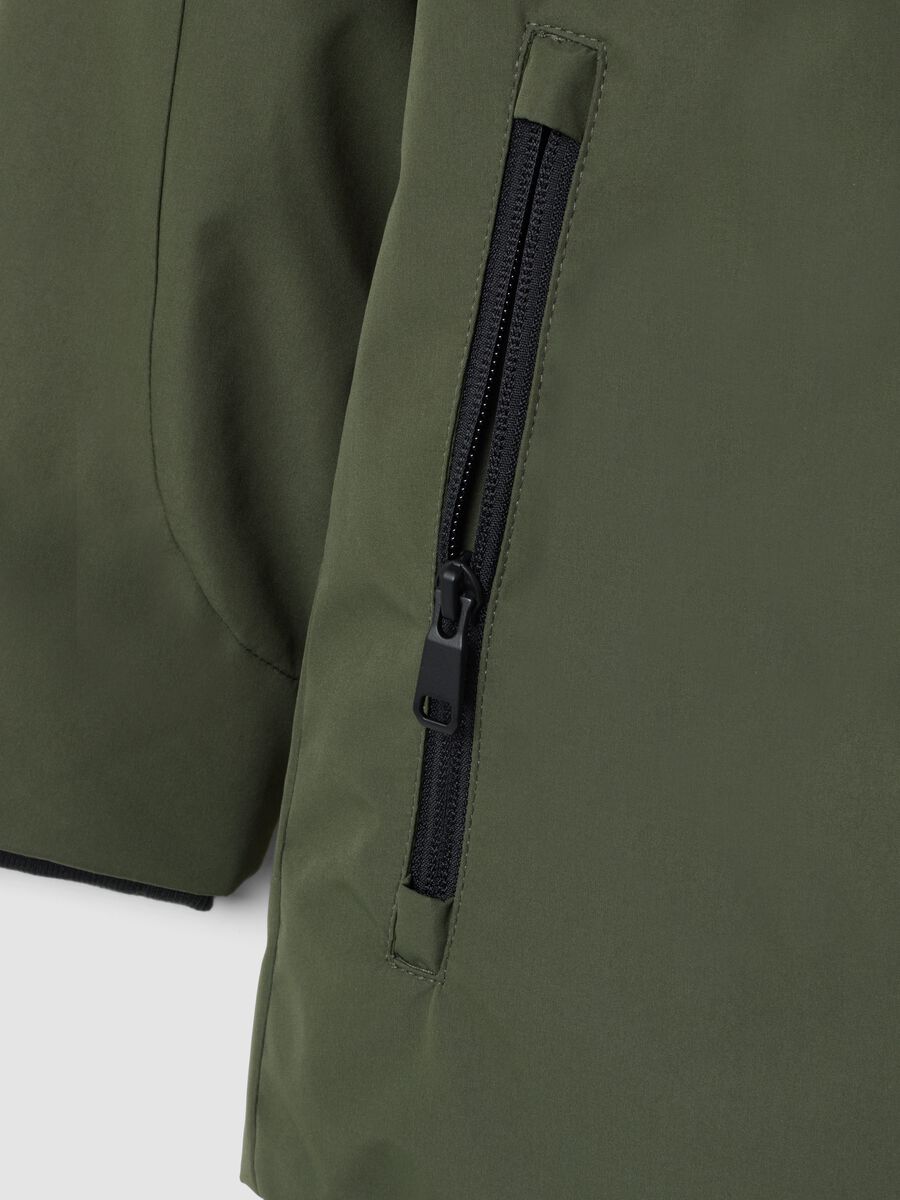 Green hooded zip-up jacket_3