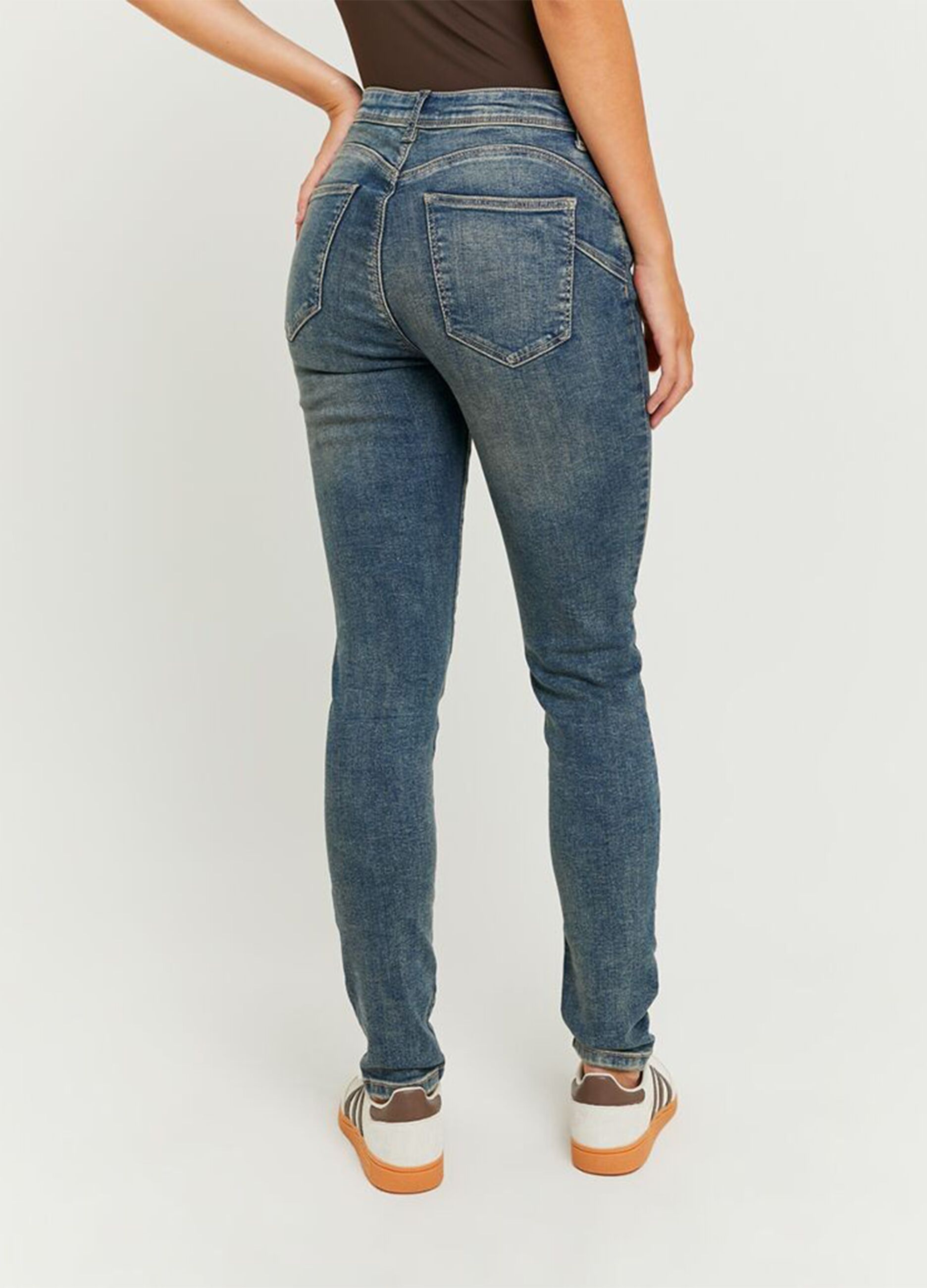 Regular fit blue stretch denim jeans