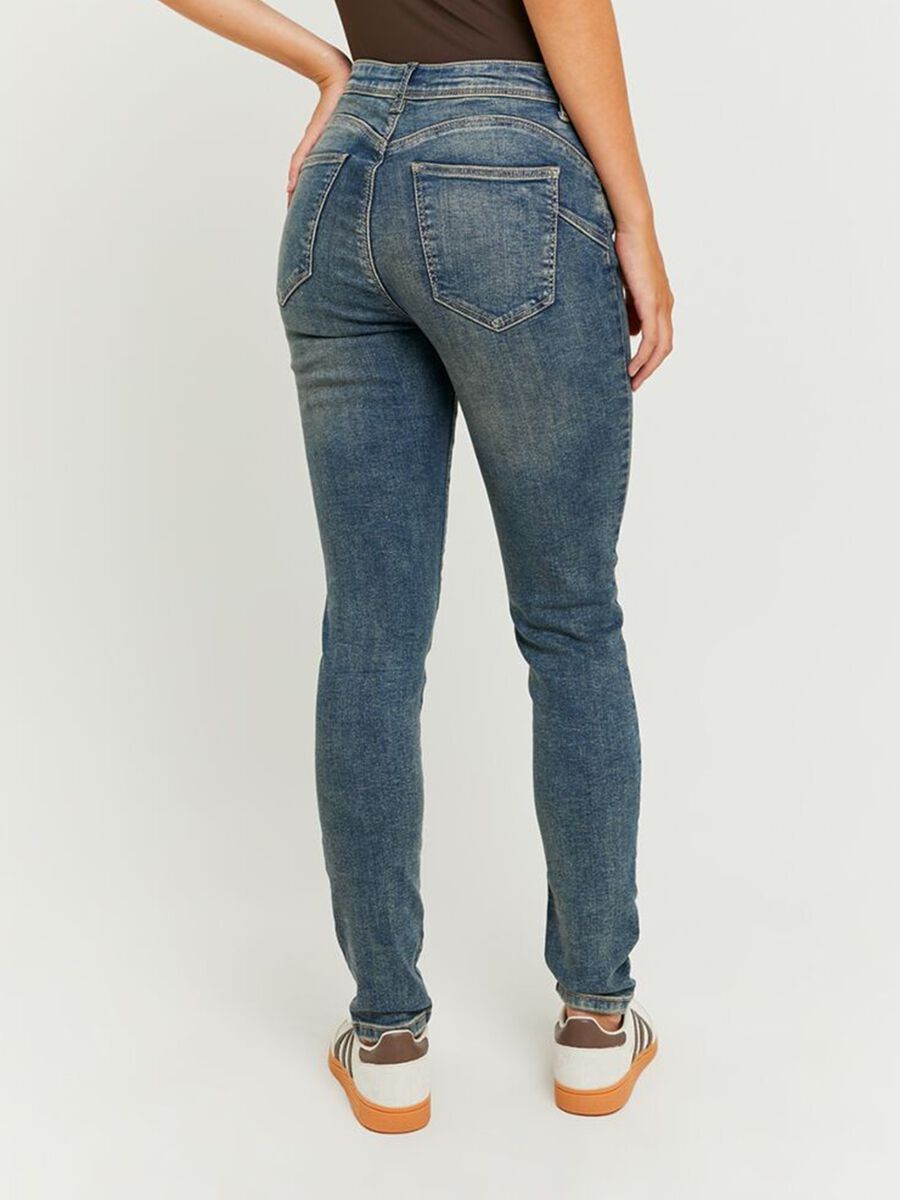 Regular fit blue stretch denim jeans_2
