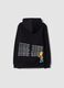 Black pure cotton hoodie with The Simpsons print for boys_4